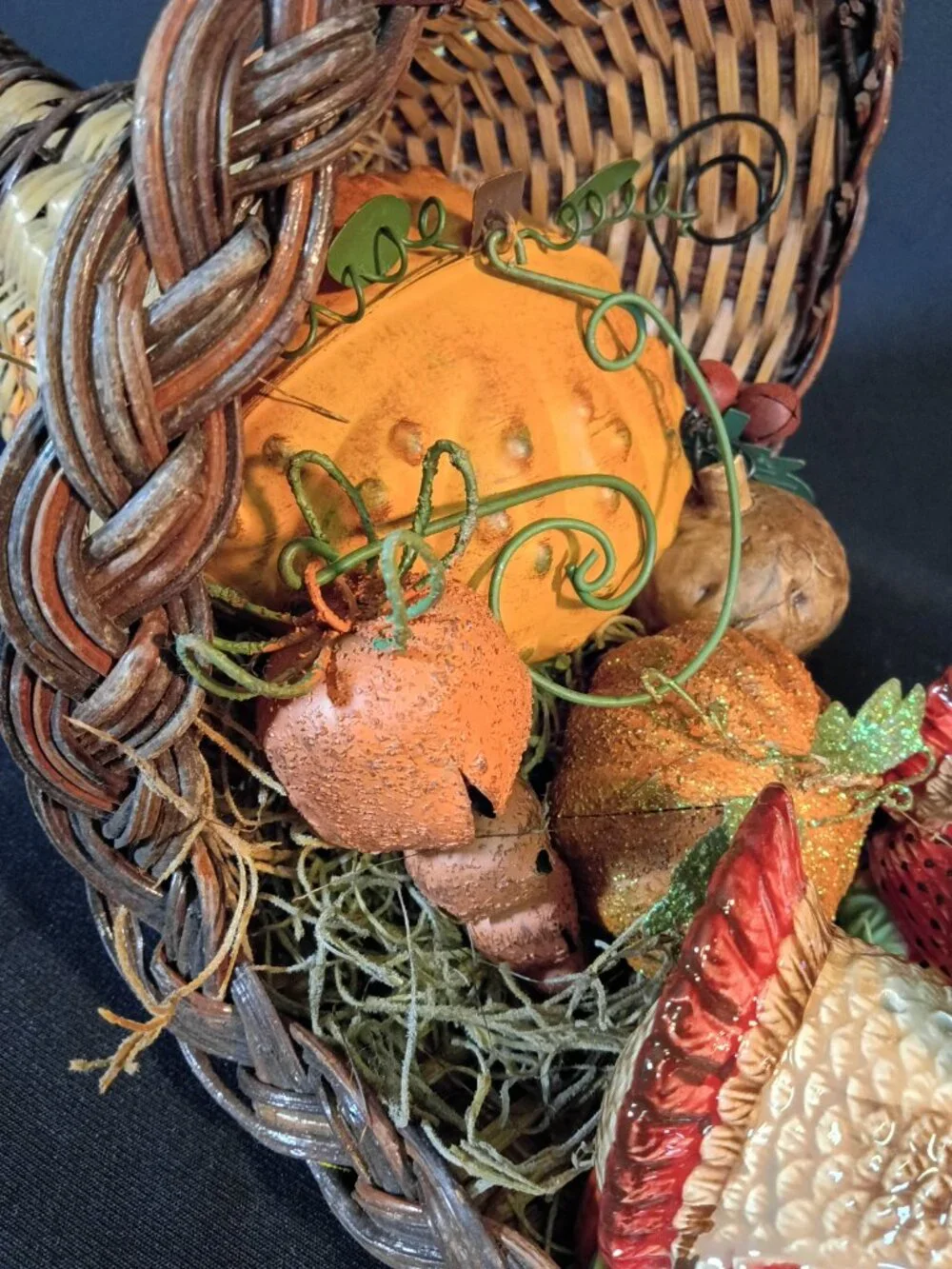 Thanksgiving Cornucopia Turkey S&P Fall Decor Gift Gatherer Collection